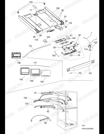 Взрыв-схема холодильника Electrolux ERZ36700X8 - Схема узла C10 Electric